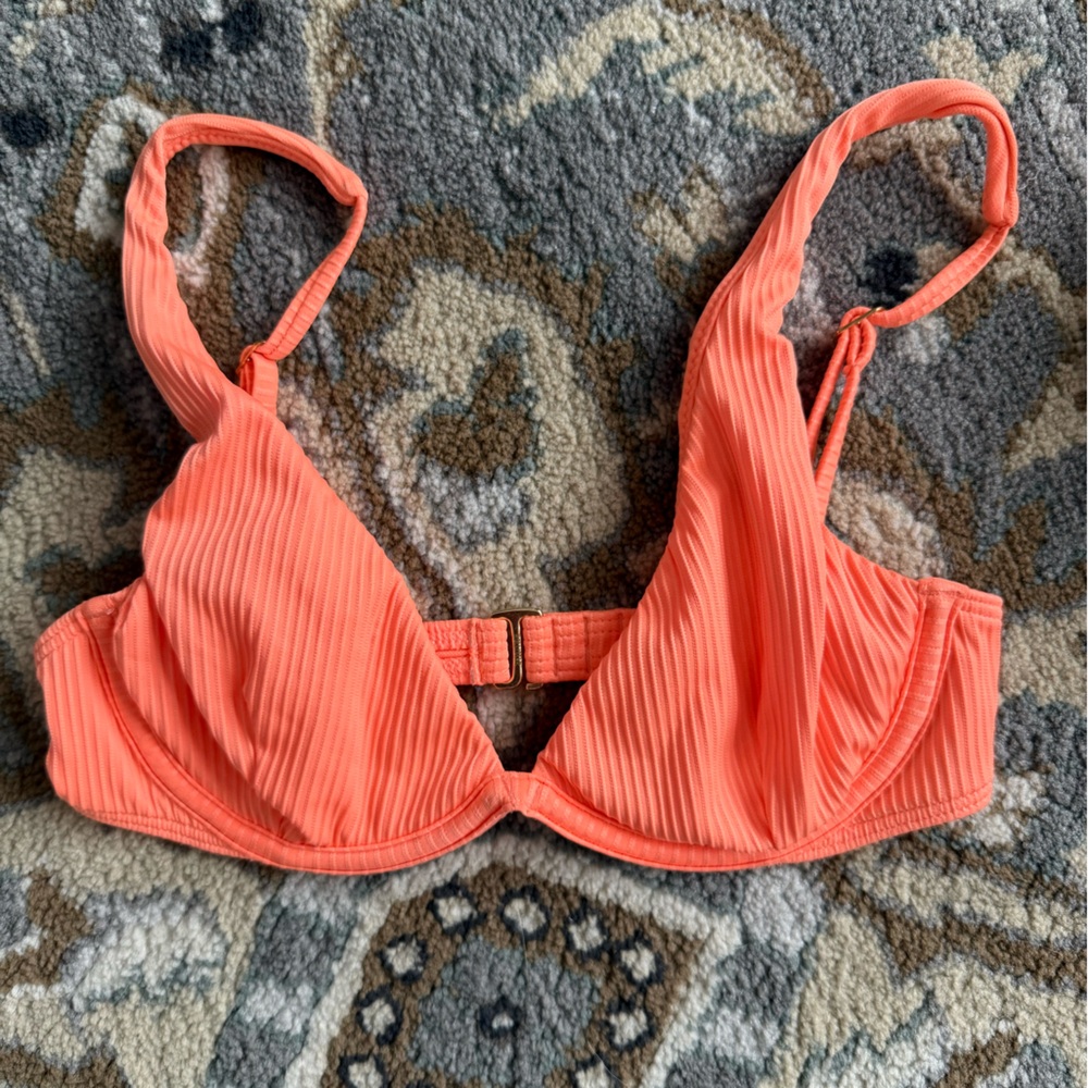 SOLD !! Hollister Bright Orange Bikini Top